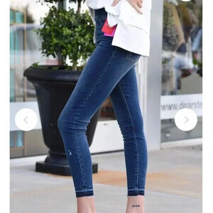 Spanx Raw Hem Distressed Jeans